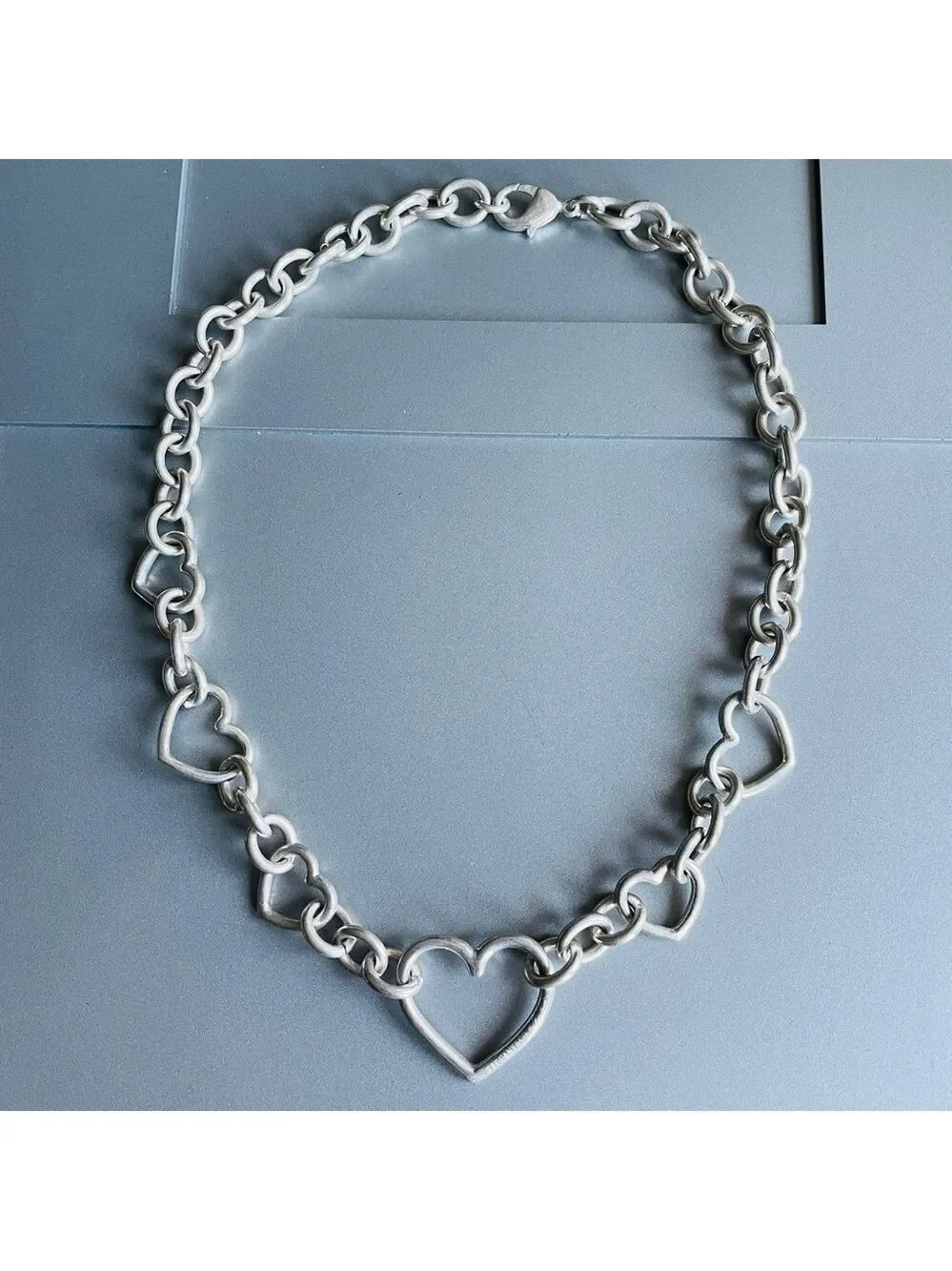 Tiffany & Co. Elsa Peretti 6 Multi Open Heart Necklace in Sterling Silver